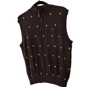 Martin Men Italian Merino Wool 1/4 Zip WindVest Golf Pullover Large